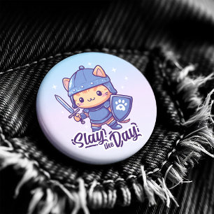 Slay The Day 3 Cm Round Badge