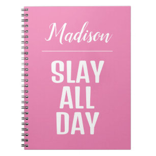Slay the day - spiral, lay-flat notebook