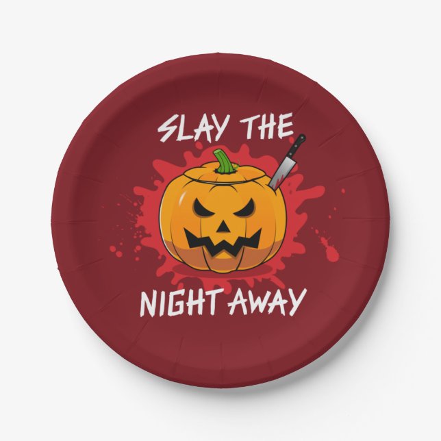 Slay the Night Away Paper Plates (Front)