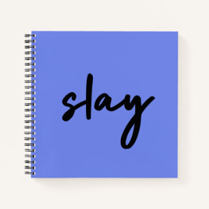 Slay   Urban Blue Modern Trendy Stylish Minimalist Notebook