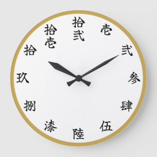 Slayer-Style Kanji Anime Numeral Wall Clock