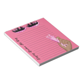 Slaying Lashes All Day Customise Lash Tech Notepad