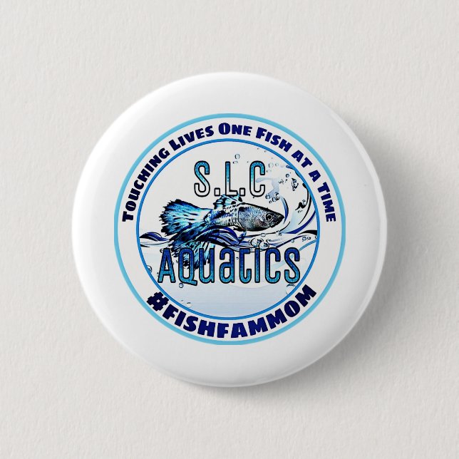 slc aquatics 6 cm round badge (Front)