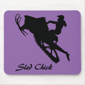 Sled Chick Mouse Pad