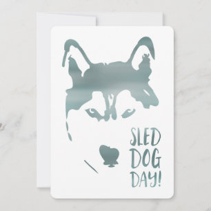 sled dog day invitation