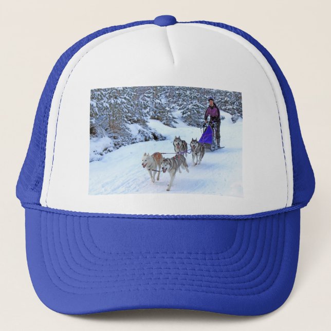 Sled Dog Racing Trucker Hat (Front)