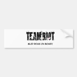 Sled dogs on board! Bumper Sticker
