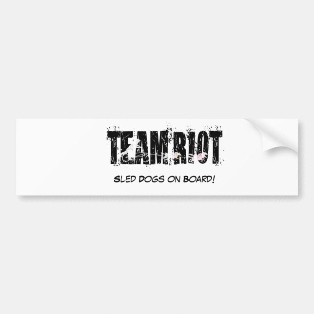 Sled dogs on board! Bumper Sticker (Front)