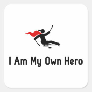 Sled Hockey Hero Square Sticker
