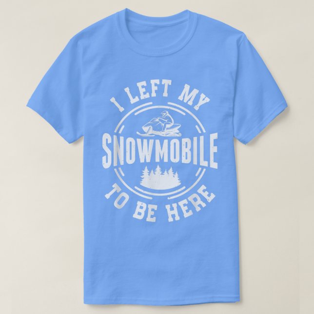 Sled Snowmobile Snowmobiler Vintage Snowmobi T-Shirt (Design Front)