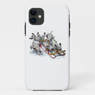 Sledding Dalmatian Pups Case-Mate iPhone Case