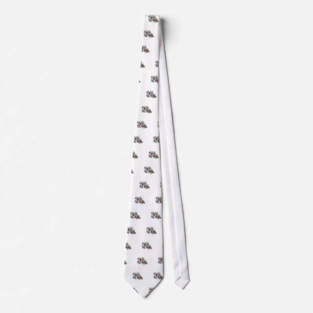 Sledding Dalmatian Pups Tie (Front)