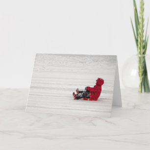 Sledding Holiday Card