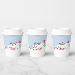 Sledding Hot Cocoa Winter Birthday Party Paper Cups