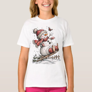 Sledding In The Snow T-Shirt
