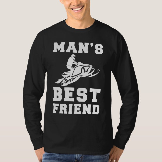 Sledding Smiles: Snowmobile - Mans Best Friend Tee (Front)