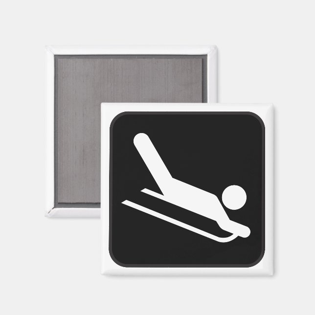 Sledding Symbol Magnet (Front/Back)