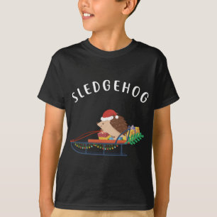 Sledgehog, Funny Cute Animal Hedgehog Christmas T-Shirt
