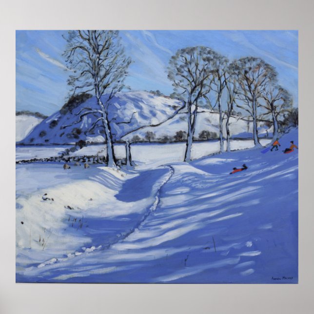 Sledging Derbyshire Peak District 2012 Poster (Front)