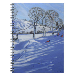 Sledging Derbyshire Peak District 2012 Spiral Notebook