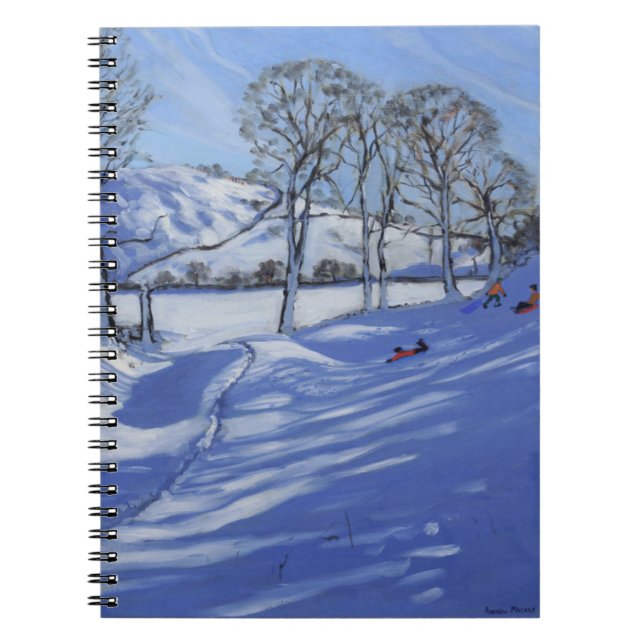 Sledging Derbyshire Peak District 2012 Spiral Notebook (Front)