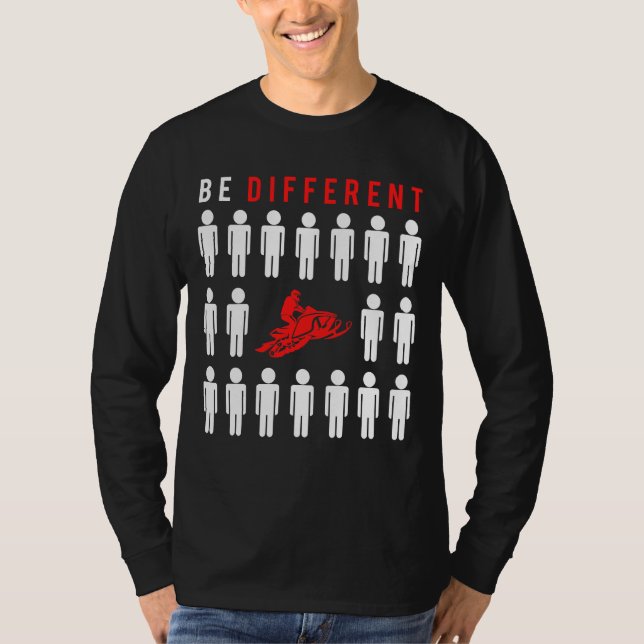 Sleds & Smiles: Snowmobiling - Be Different from O T-Shirt (Front)