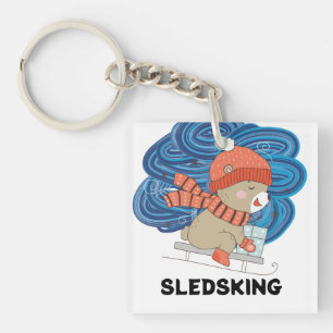 Sledsking Personalizable  Key Ring