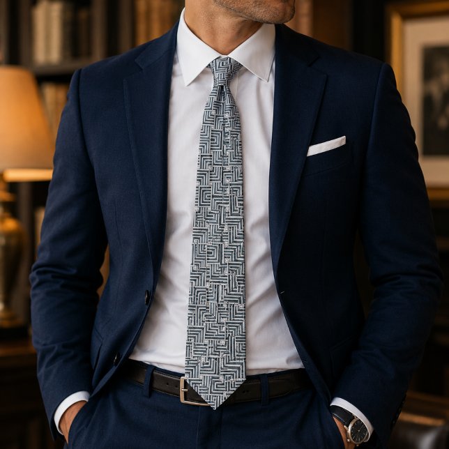Sleek Abstract Grid Sophistication Tie (Creator Uploaded)