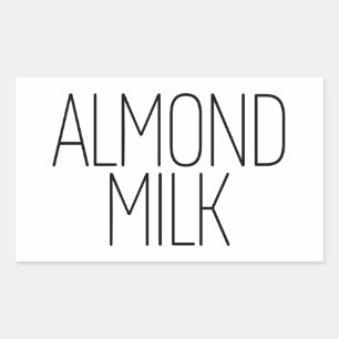 Sleek almond milk rectangular sticker