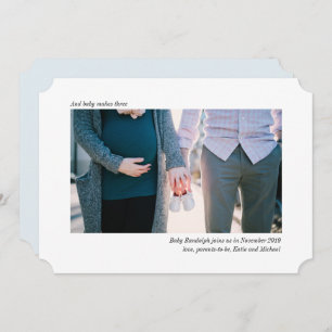 Sleek and Simple Photo Pregnancy Announcement
