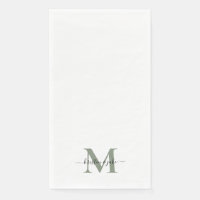 Sleek and Simple Sage Monogram Swash