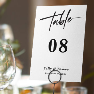 Sleek and Stylish: The Ultimate Modern Wedding Table Number