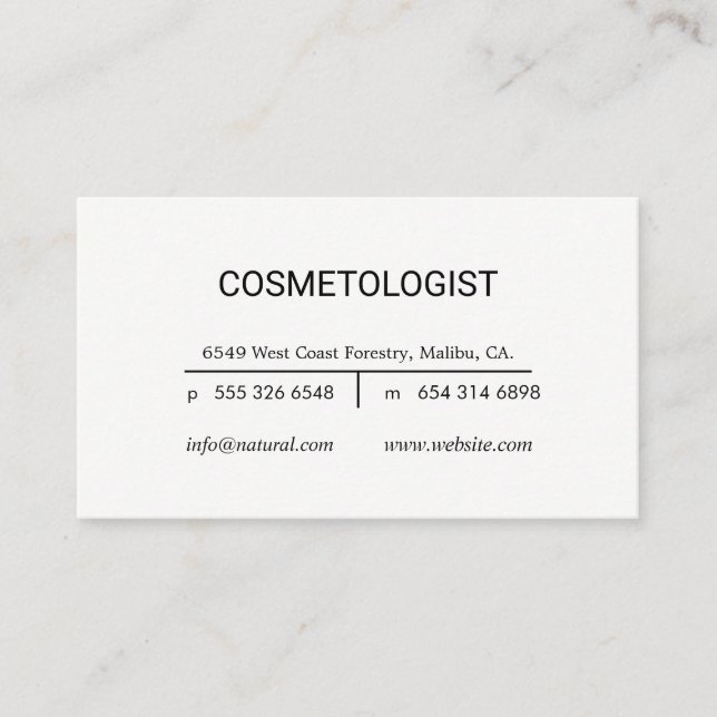 Sleek Black and White Business Card (Front)