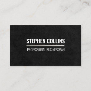 Sleek Black Metallic Trim Bar Business Card