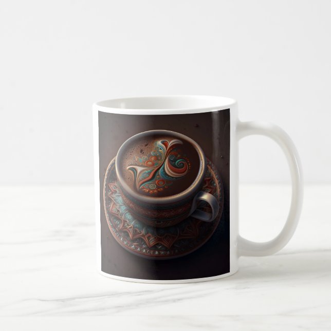 "Sleek Black  Minimalist Design  Everyday Comfort" Coffee Mug (Right)