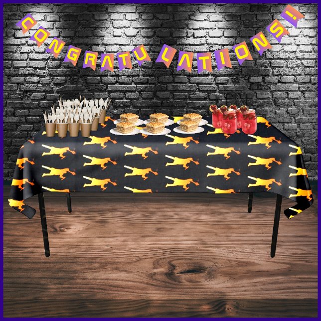 Sleek Black Modern Tech Graduation Tablecloth (Creator Uploaded)