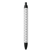 Sleek Black Pen | Bee-Inspired Honeycomb Design