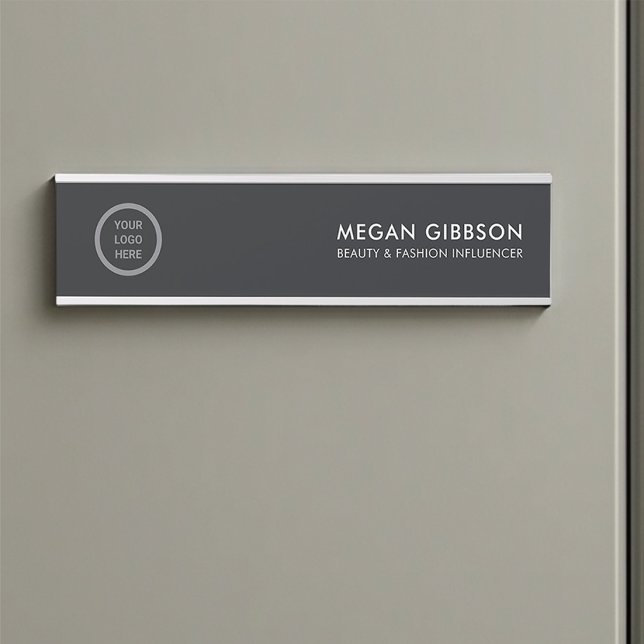 Sleek Black Professional Logo Executive Office Door Sign (Creator Uploaded)