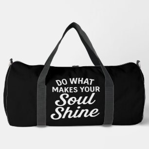 Sleek Bold Typography Gym Motivational Minimalist Duffle Bag