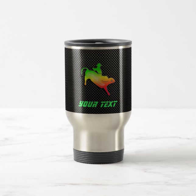 Sleek Bull Rider Travel Mug (Center)