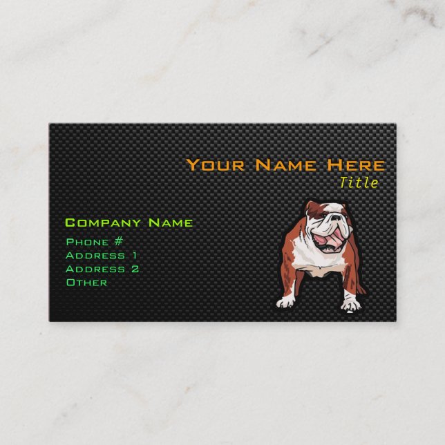 Sleek Bulldog Business Card (Front)