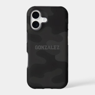 Sleek Camo Deep Black Dark Charcoal Customizable