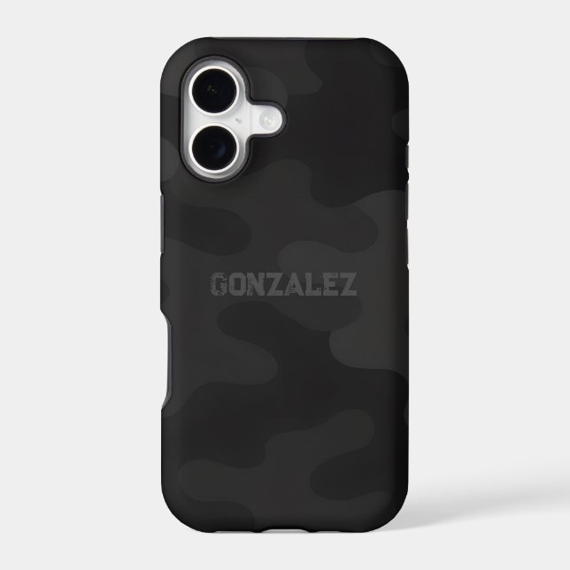 Sleek Camo Deep Black Dark Charcoal Customizable (Back)