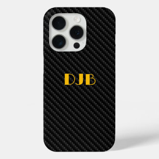 Sleek Carbon Fiber Weave Texture, Modern iPhone 15 Pro Case
