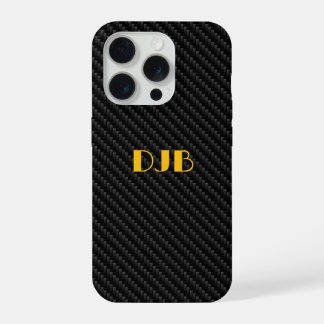Sleek Carbon Fiber Weave Texture, Modern iPhone 15 Pro Case
