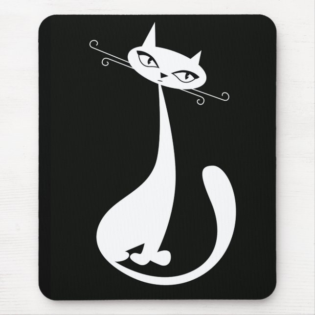 Sleek Cat Design Mousepad (Front)