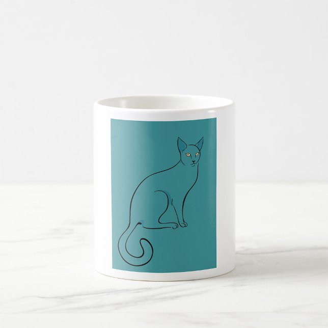 Sleek Cat Sketch Coffee Mug (Creator Uploaded)
