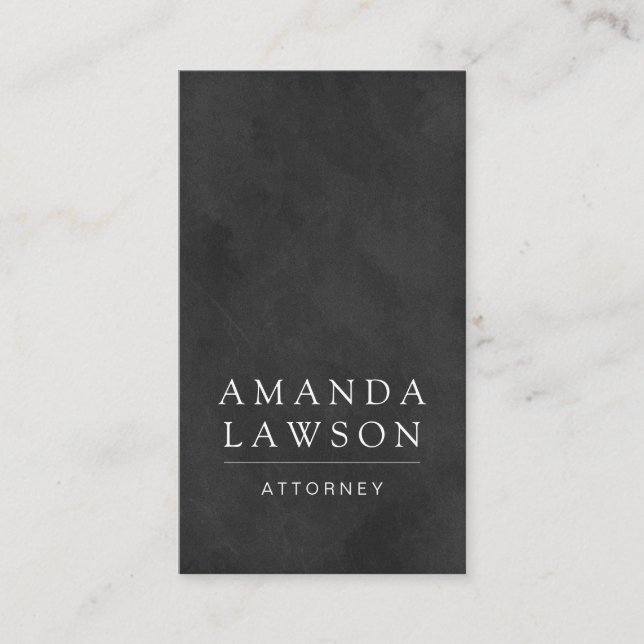 Sleek Chalkboard Texture Appointment Card (Front)