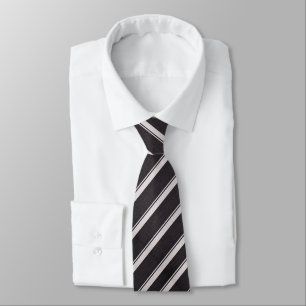 Sleek Charcoal Grey & Silver Diagonal Striped Tie