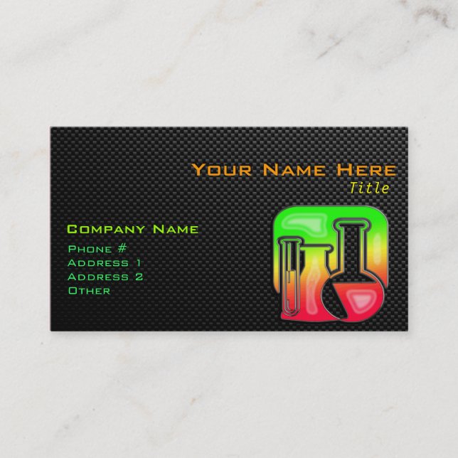 Sleek Chemistry Business Card (Front)